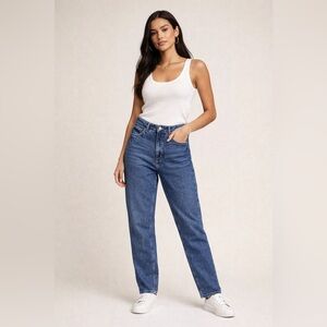 H&M Women’s Blue Denim Jeans Size US 12 EUR 44 Stretch Cotton